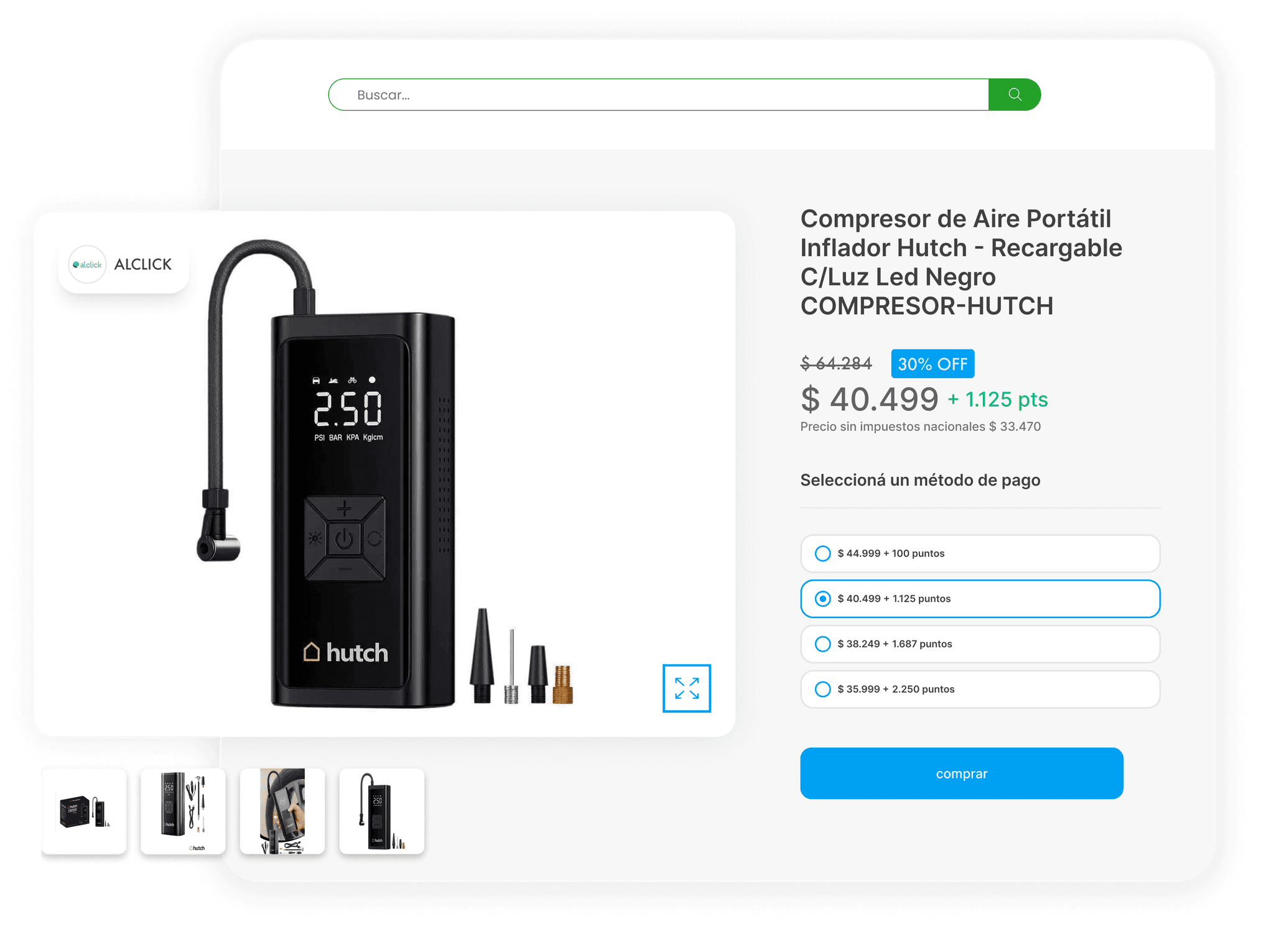 SimpliTEC Marketplace - Ejemplo de producto con detalles de compra