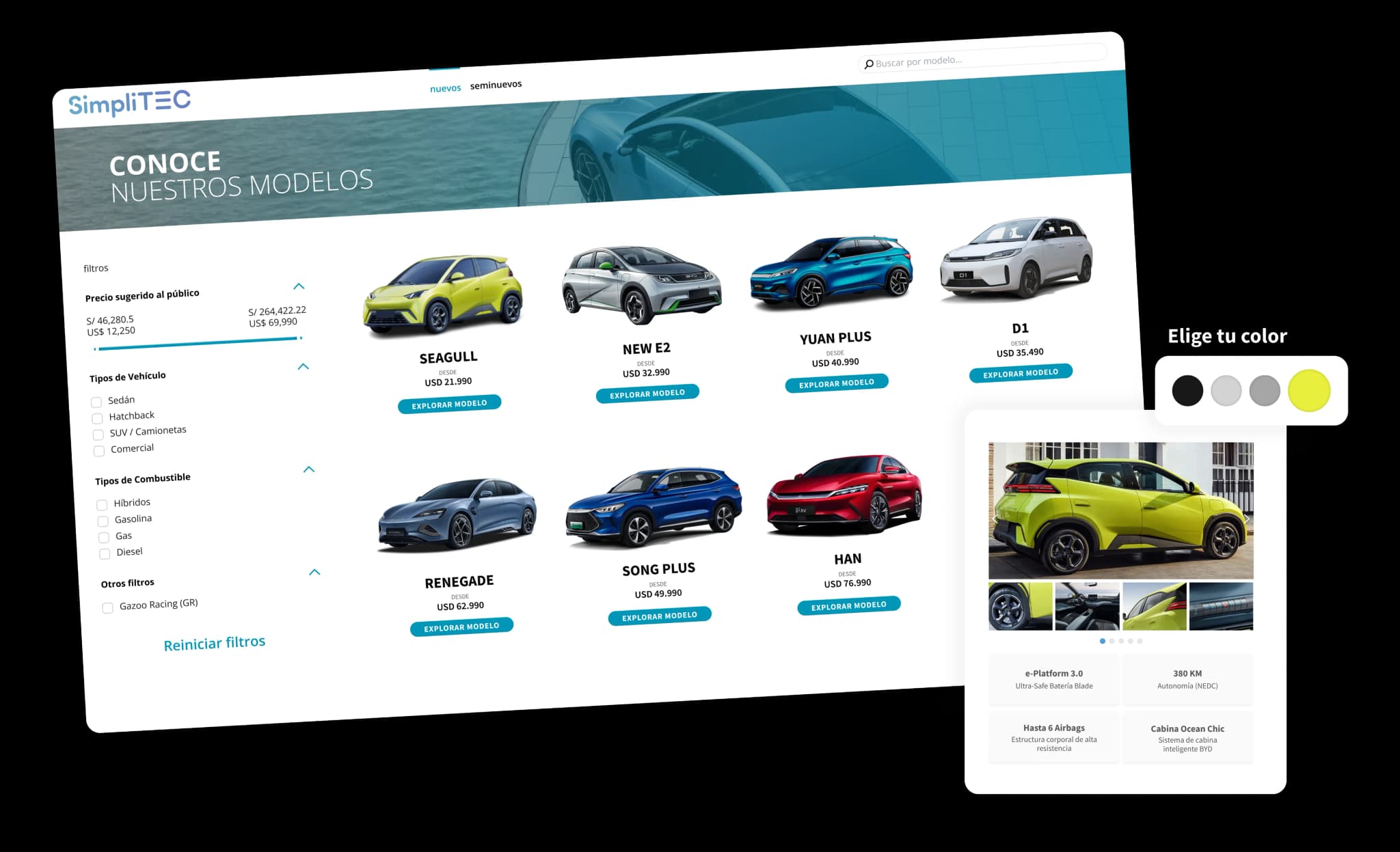 SimpliTEC E-Shop - Catálogo de vehículos